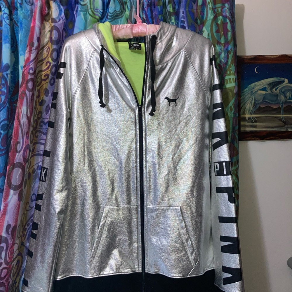 2014 Victorias Secret Jacket Silver Bling